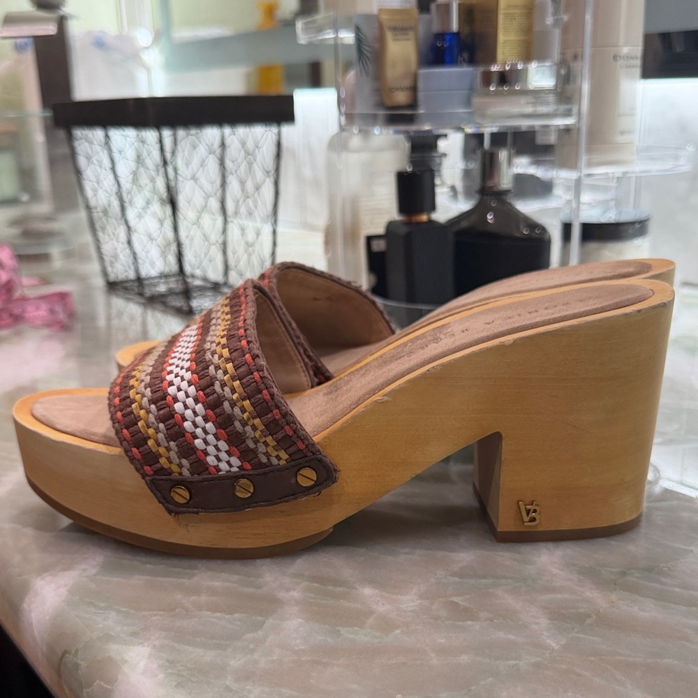 Veronica Beard Multicolor Woven Mules